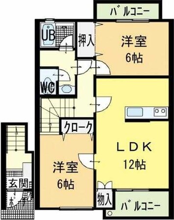 ハーブメゾン多田Ａの物件間取画像